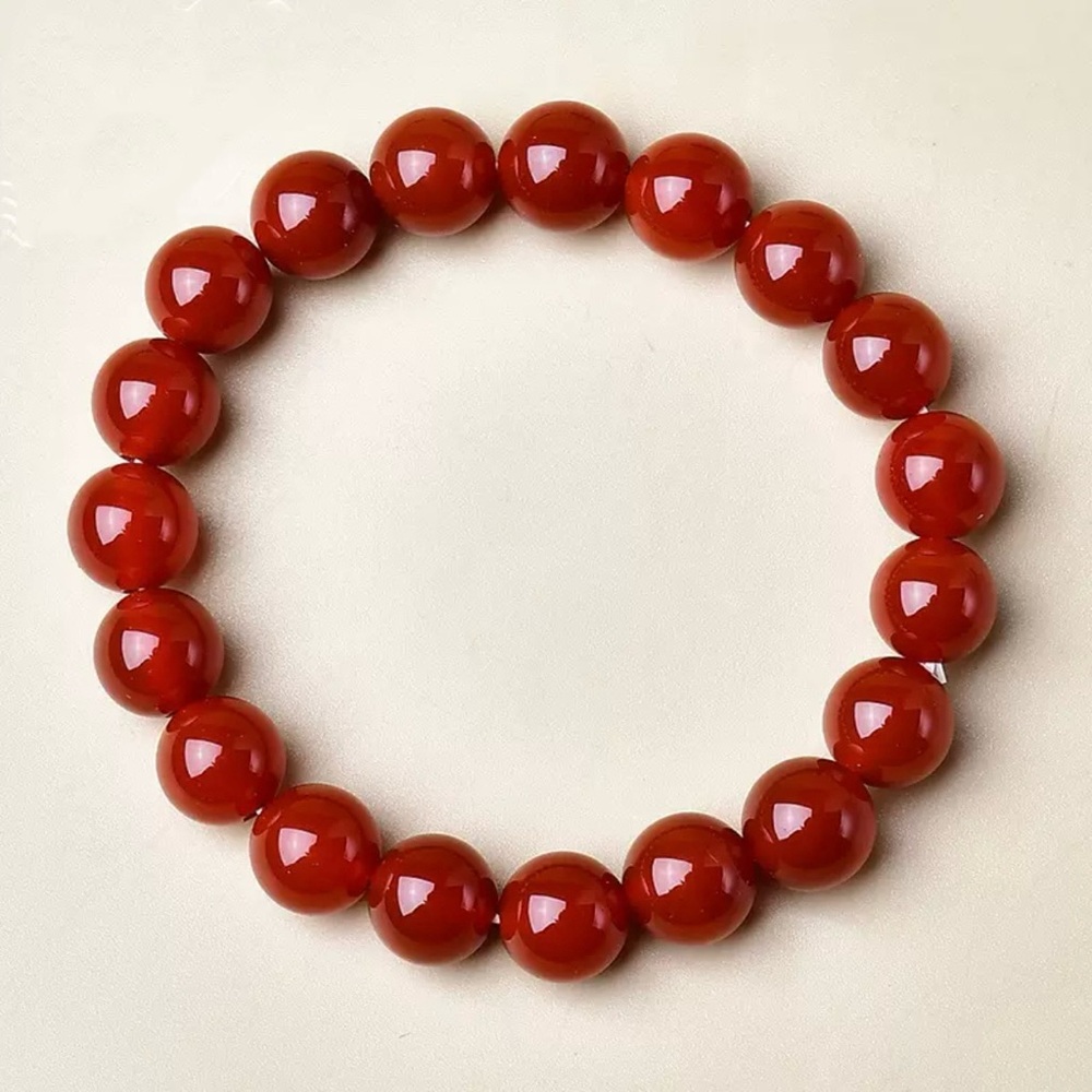 Natural Red Agate Bracelet 10mm